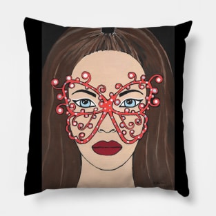 PRETTY Woman Butterfly Mask Pillow