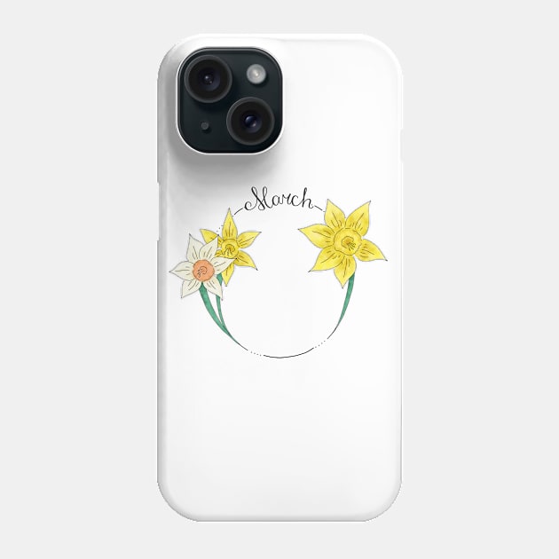 March Flower Months Phone Case by Aurora Crafts
