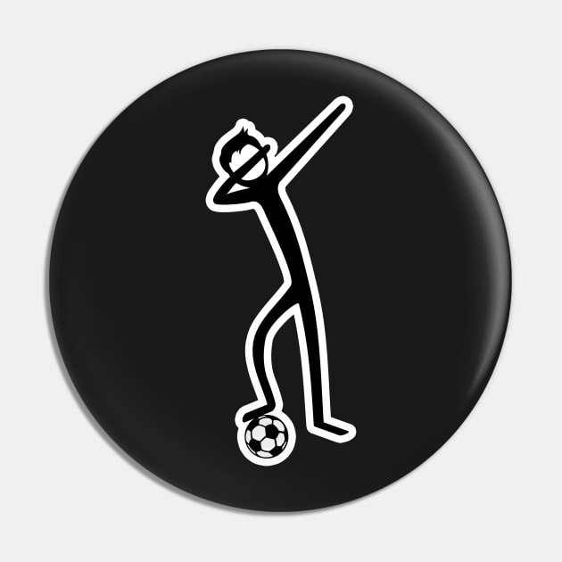 Dabbing Stick Figure - Soccer I Pin by EDDArt
