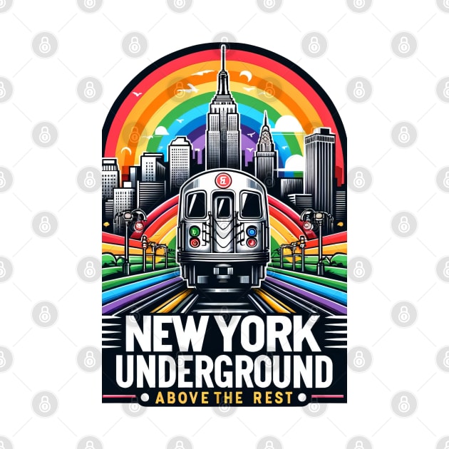 Copy of New York Subway rainbow themed NYC Subway Train by Nysa Design