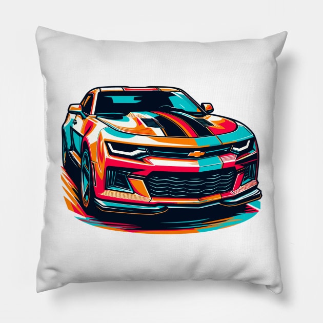 Chevy Camaro Pillow by Vehicles-Art