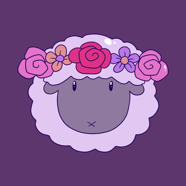 Flower Crown Sheep Face by saradaboru