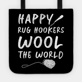 Happy Rug Hookers Wool The World Tote