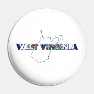 West Virginia Colored State Letters Pin