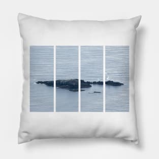 Wonderful landscapes in Norway. Vestland. Beautiful scenery of Vestkapp and surroundings. Cloudy day. Pillow