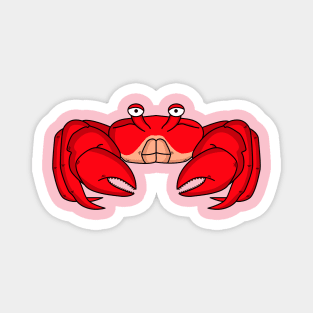 Cute red crab cartoon illustration Magnet