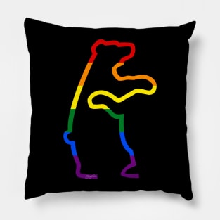 Bear Hugger Pride Colors Pillow