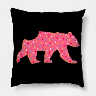 Animal Cracker Frosted Gay Bear with Sprinkles and a Bite | BearlyBrand Pillow