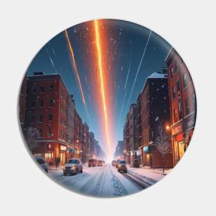 Meteor Blitz: Urban Snowfall Pin