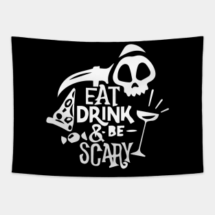 Eat Drink and be Scary-Dark Tapestry