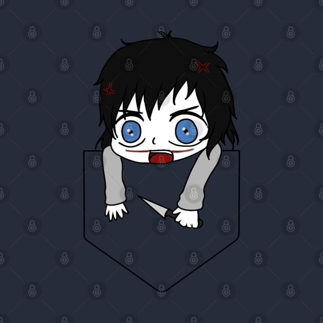 Pocket Jeff the killer Creepypasta Chibi by LillyTheChibi