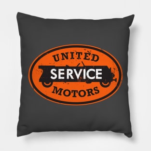 United Motors Service vintage sign distressed version Pillow