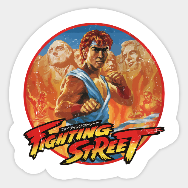 Fighting Street Street Fighter Sticker Teepublic Fighting Street Street Fighter Sticker Teepublic