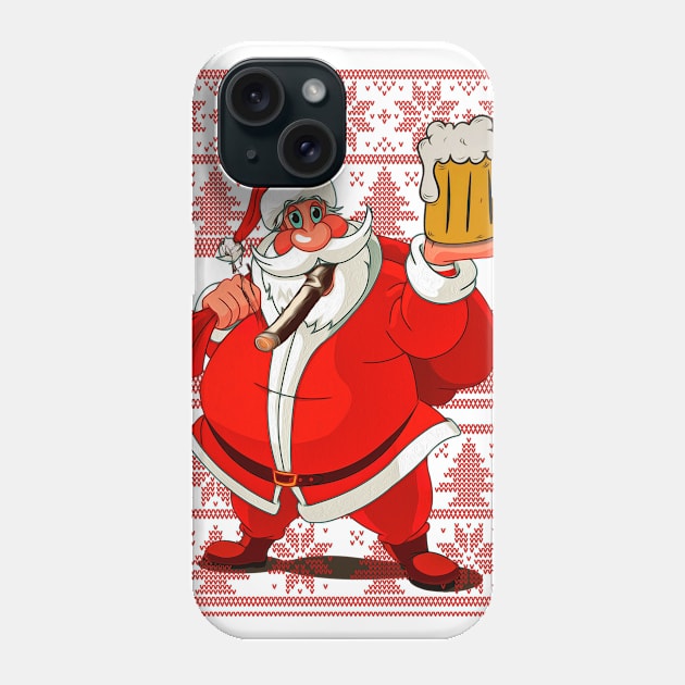 Beer for Santa - Beer Lovers Christmas Phone Case by Dizcop