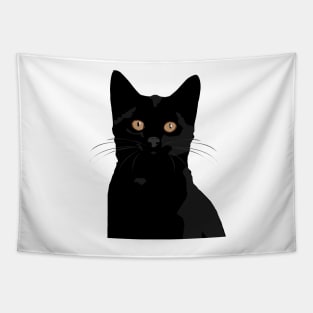 Black Cat Peeking Tapestry