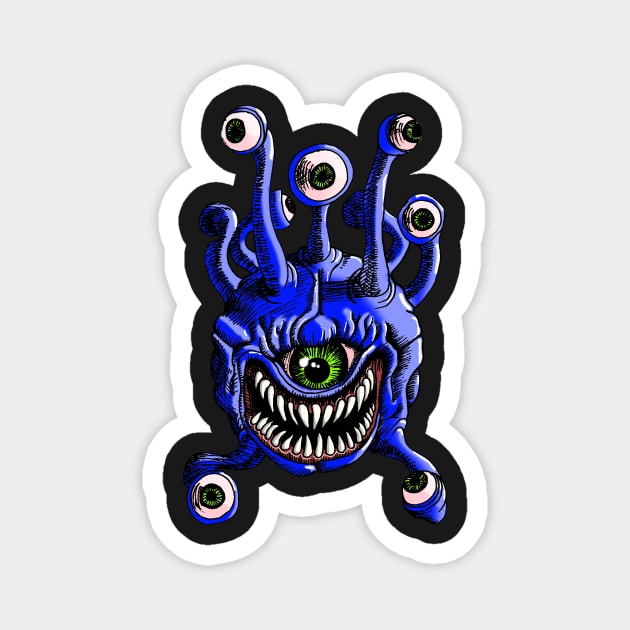 James the Blue Beholder Magnet by chadtheartist
