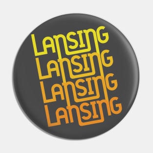 Lansing - Retro Skewed Repeating in Sunset Pin