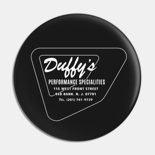 Vintage Duffy's Performance Specialities Hot Rod suppliers emblem - white print Pin