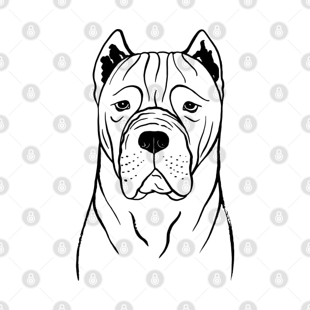 Cane Corso (Black and White) by illucalliart