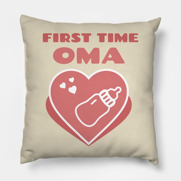 First Time Oma Pillow by Pixels, Prints & Patterns