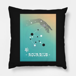Aquarius Zodiac Art Pillow