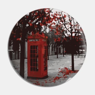 Red Phone Booths I London Street Nostalgia Pin