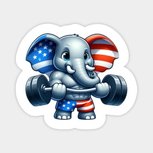 Muscular Elephant Magnet