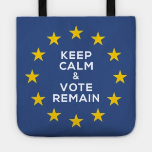 Keep Calm And Vote Remain EU Flag Anti Brexit T Shirt Tote