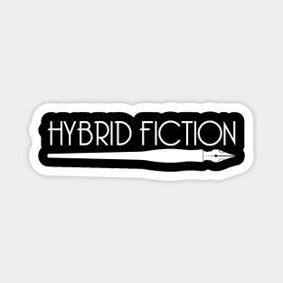 Hybrid Fiction Logo White Magnet