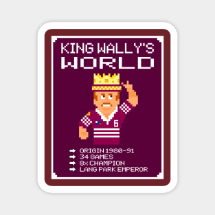 OG FOOTY - QLD State of Origin - Wally Lewis - KING WALLY'S WORLD Magnet