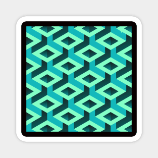 3d abstract pattern Magnet