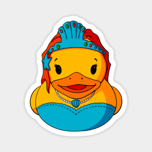 Blue Mermaid Rubber Duck Magnet