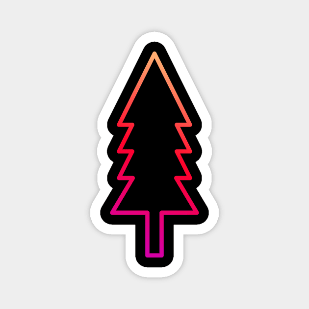 Pine tree icon. Vector illustration Magnet by AraDesign