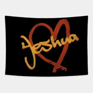 I Love Yeshua Vintage 80's & 90' Dijon and Orange Tapestry