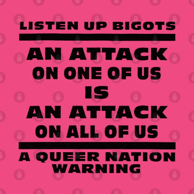 Listen Up Bigots - Vintage Gay Poster Design by DankFutura