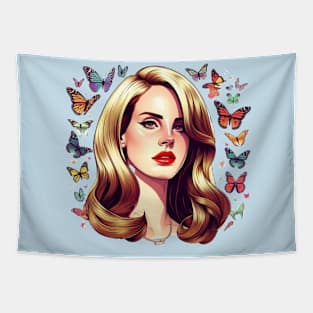 Lana Del Rey Butterflies Tapestry