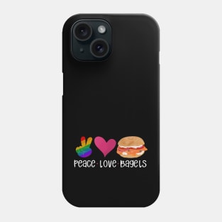 Peace, Love, Bagels Phone Case