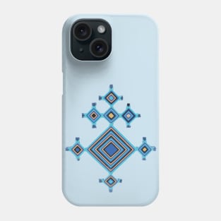 Blue god's eye mexican huichol wixarika woven string art boho chic decoration Phone Case