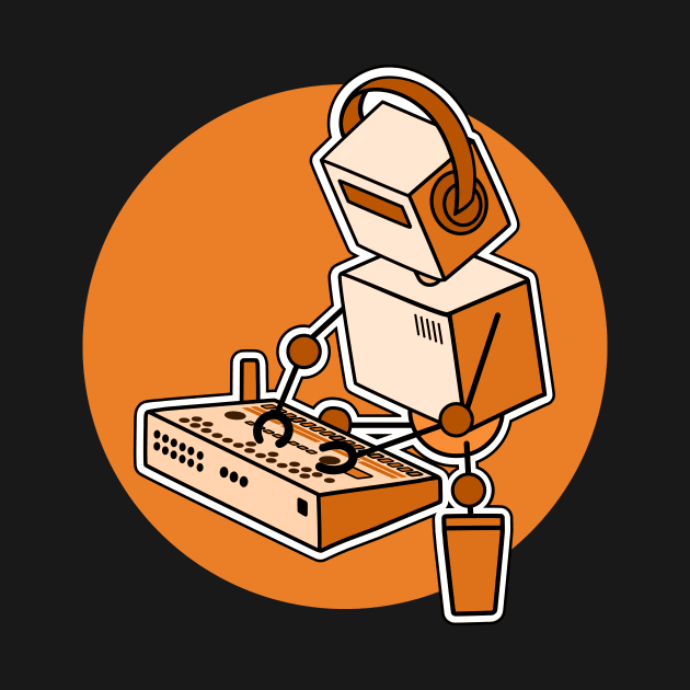 Robot Playing 909 Drum Machine by Atomic Malibu