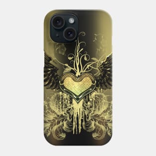 Wonderful decorative heart with wings Phone Case