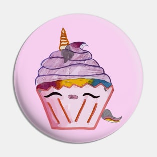 AriCorn88 Rainbow Unicorn Cupcake Pin