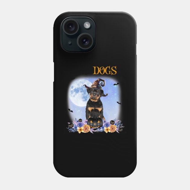 Rottweiler Witch Hat Life Is Better With Dogs Halloween Phone Case by nakaahikithuy