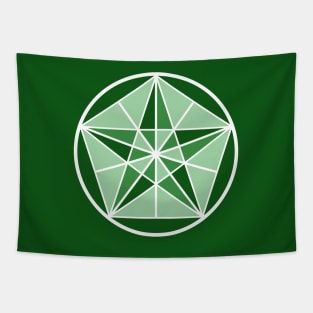 Green Crystal Star Tapestry