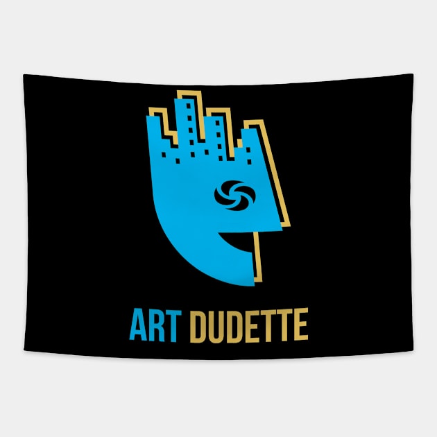 Art Dudette In Blue And Gold Tapestry by yourartdude