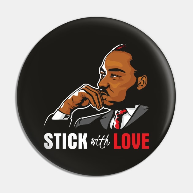 Dr Martin Luther King - Love Pin by Jamie Lee Art