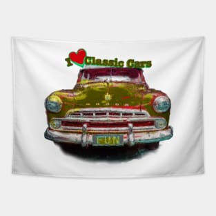 I Love Dirty Classic Cars Tapestry