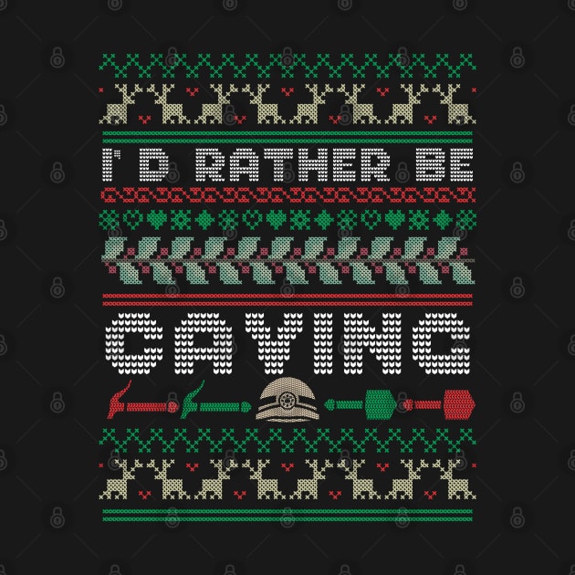 Caving Spelunking Cave Ugly Christmas by IngeniousMerch