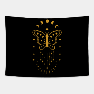 Butterfly Grunge Fairycore Aesthetic Luna Moth Mushrooms Tapestry