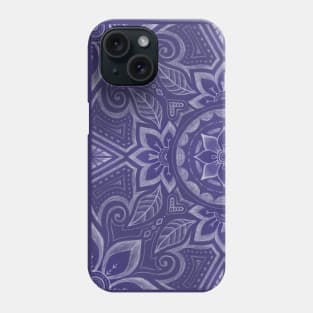 Floral Mandala - indigo Phone Case