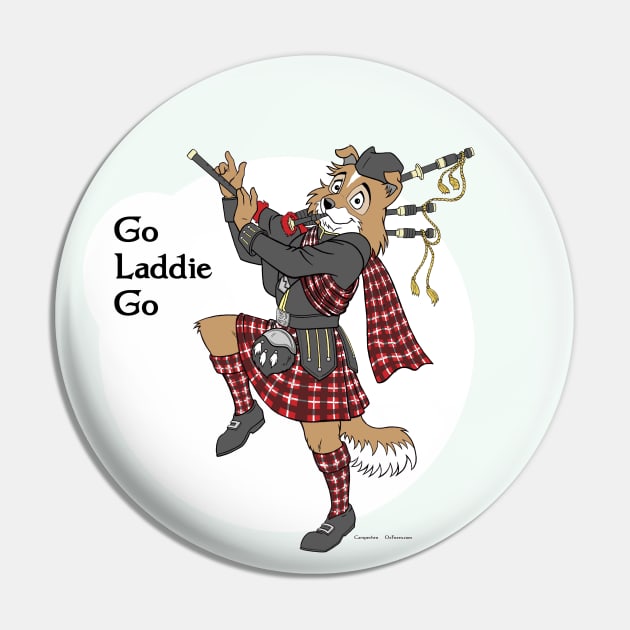 Go Laddie Go Pin by OzFoxes